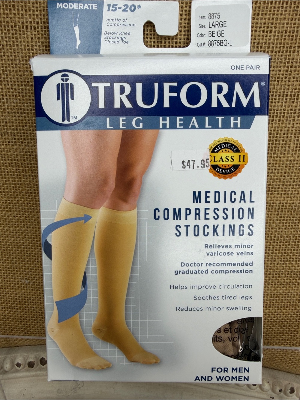 Truform Beige Medical Compression Stockings - Men Underwear & Socks
